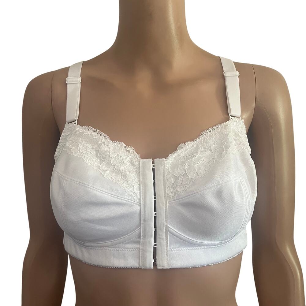 Underscore Bra Womens 36B White Hook Front Closure